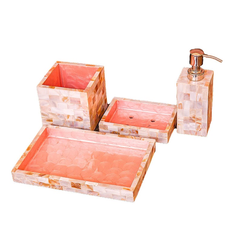 Craftlayout إكسسوارات أم اللؤلؤ مع موزع الصابون وصينية الصابون للحمام والمطبخ - متعدد - Image 3