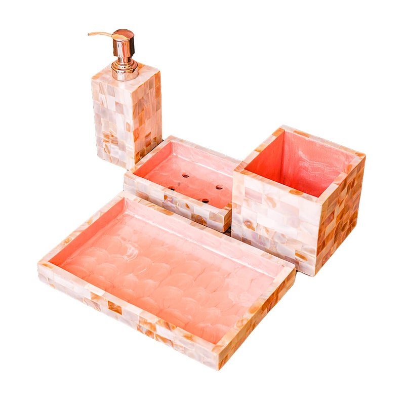 Craftlayout إكسسوارات أم اللؤلؤ مع موزع الصابون وصينية الصابون للحمام والمطبخ - متعدد - Image 5