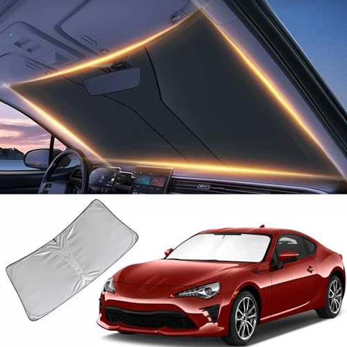 LZYYQX Windshield Sun Shade for 2017-2021 Toyota 86/2022-2023 Toyota GR86 Front Window Shades Cover for 2013-2023 Subaru BRZ/2012-2016 Scion FR-S FRS Windshield Sun Visor Protector Car Accessories - Image 1