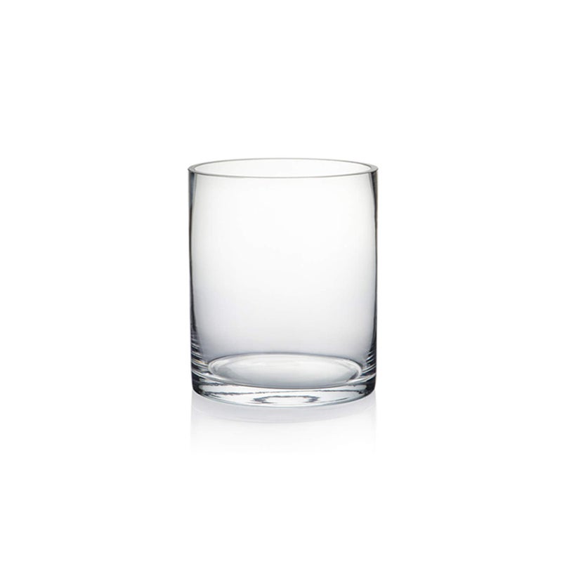 WGV Cylinder Vase Diameter 5 Height 6 Clear Glass Floral Planter Container Floating Candle Holder for Wedding Party Event Home Office Decor 1 Piece
