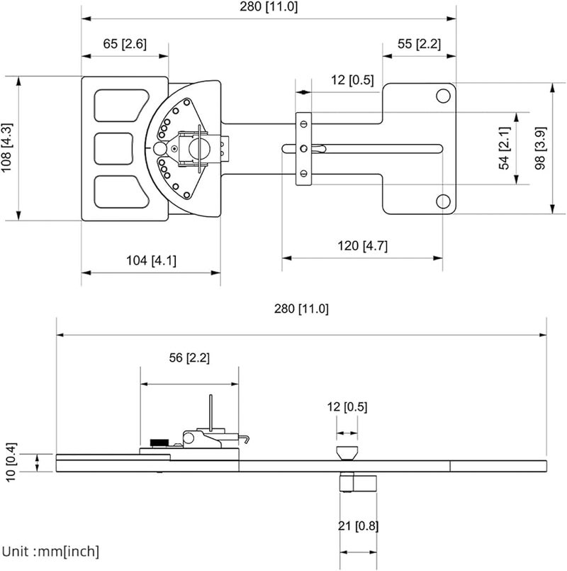 منشار تريتون المسار مربع قابل للتعديل زاوية دليل الألومنيوم 60 إلى 60 درجة أداة النجارة - Image 3