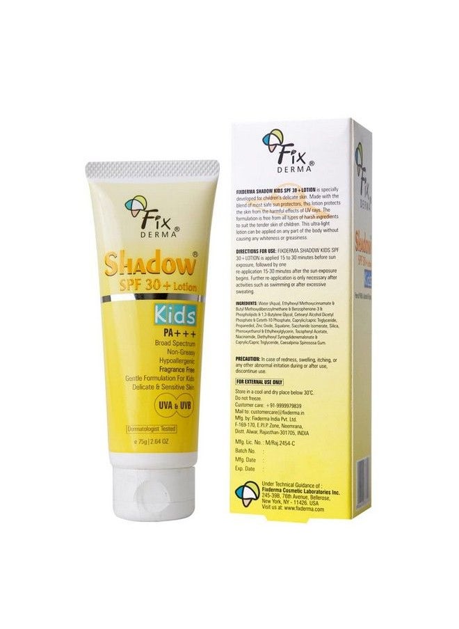 FIXDERMA Shadow Sunscreen Spf ; Sunscreen For Oily Skin & Dry Skin ; Sun Screen Protector Spf (Spf30 Kids Lotion)  - Image 1