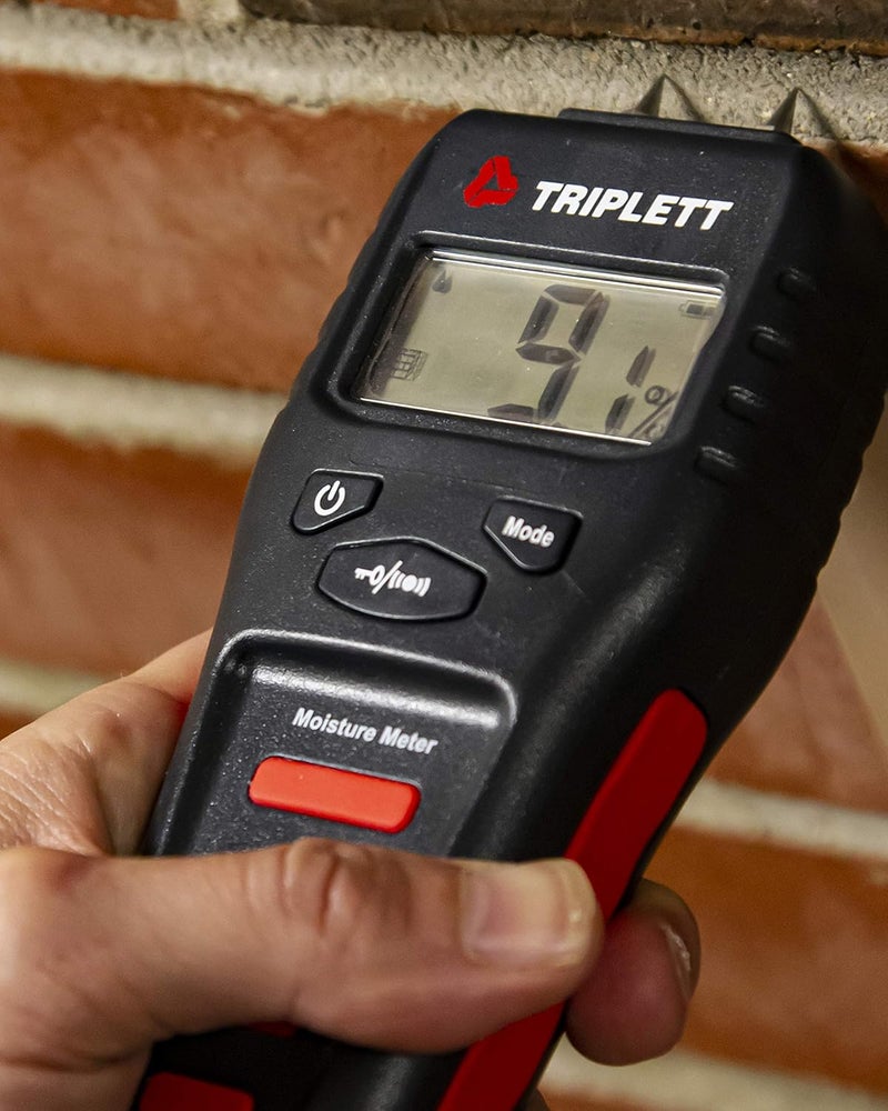 Triplett Pin Moisture Meter for Wood and Building Materials with Audible Indicator (MS100) - Image 1