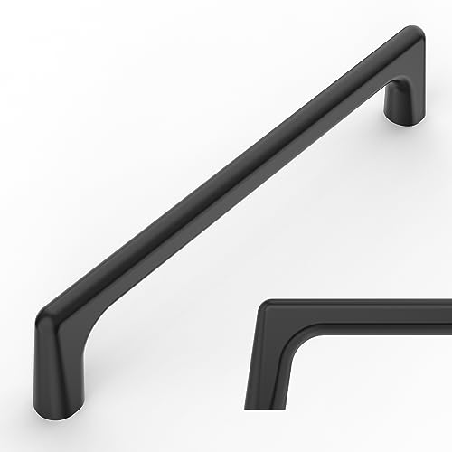 Amerdeco 10 Pack Matte Black Cabinet Pulls 5 Inch128MM Hole Centers Kitchen Cabinet Handles Hardware Kitchen Handles for Cabinets Cupboard Handles Drawer Pulls ZH0041