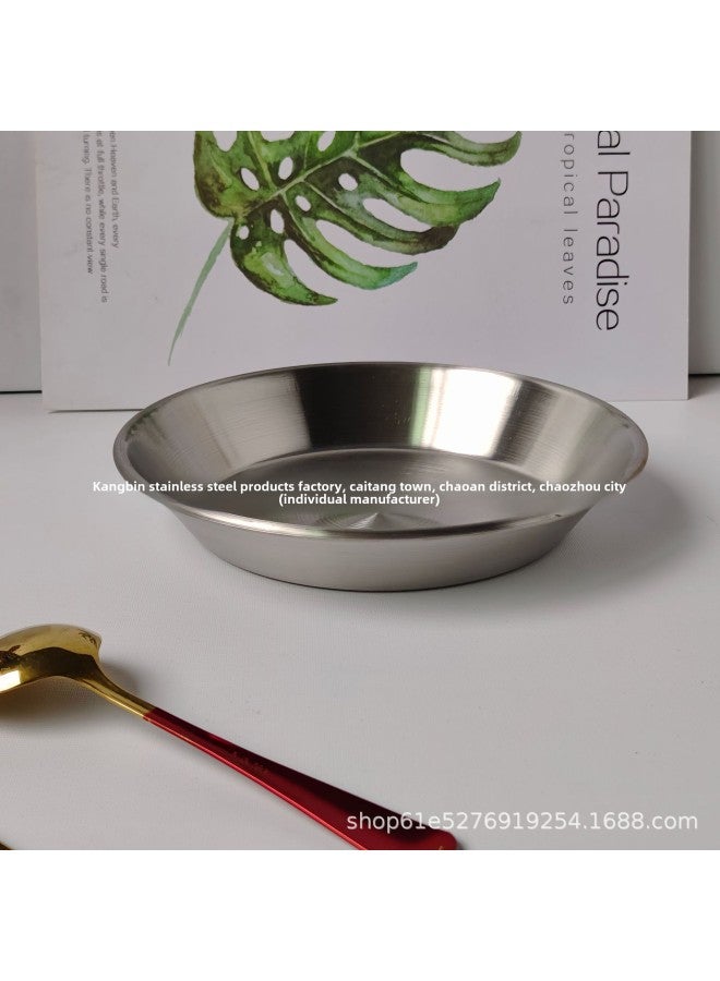 201 Stainless Steel Oil Dipped Tray With Handle Oil Dipped Basket Pizza Plate Grilled Fish Plate Fruit Dried Meat Dried Mesh Tray-Specifications:20cm-drain Oil Chassis ]  - Image 1