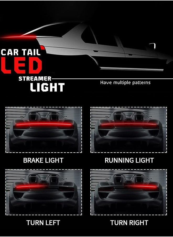 جرويك - شريط إضاءة LED للباب الخلفي مقاس 40 بوصة باللون الأحمر لتشغيل ضوء الفرامل عكسي، بصف واحد مع إشارة أضواء الحمراء للجري - Image 1