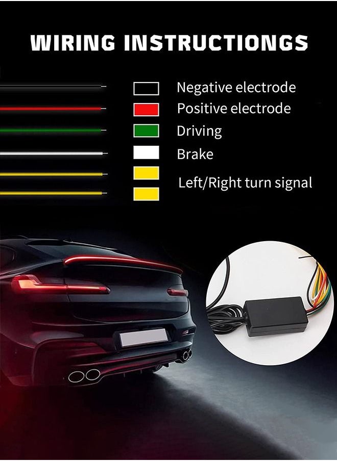 جرويك - شريط إضاءة LED للباب الخلفي مقاس 40 بوصة باللون الأحمر لتشغيل ضوء الفرامل عكسي، بصف واحد مع إشارة أضواء الحمراء للجري - Image 1