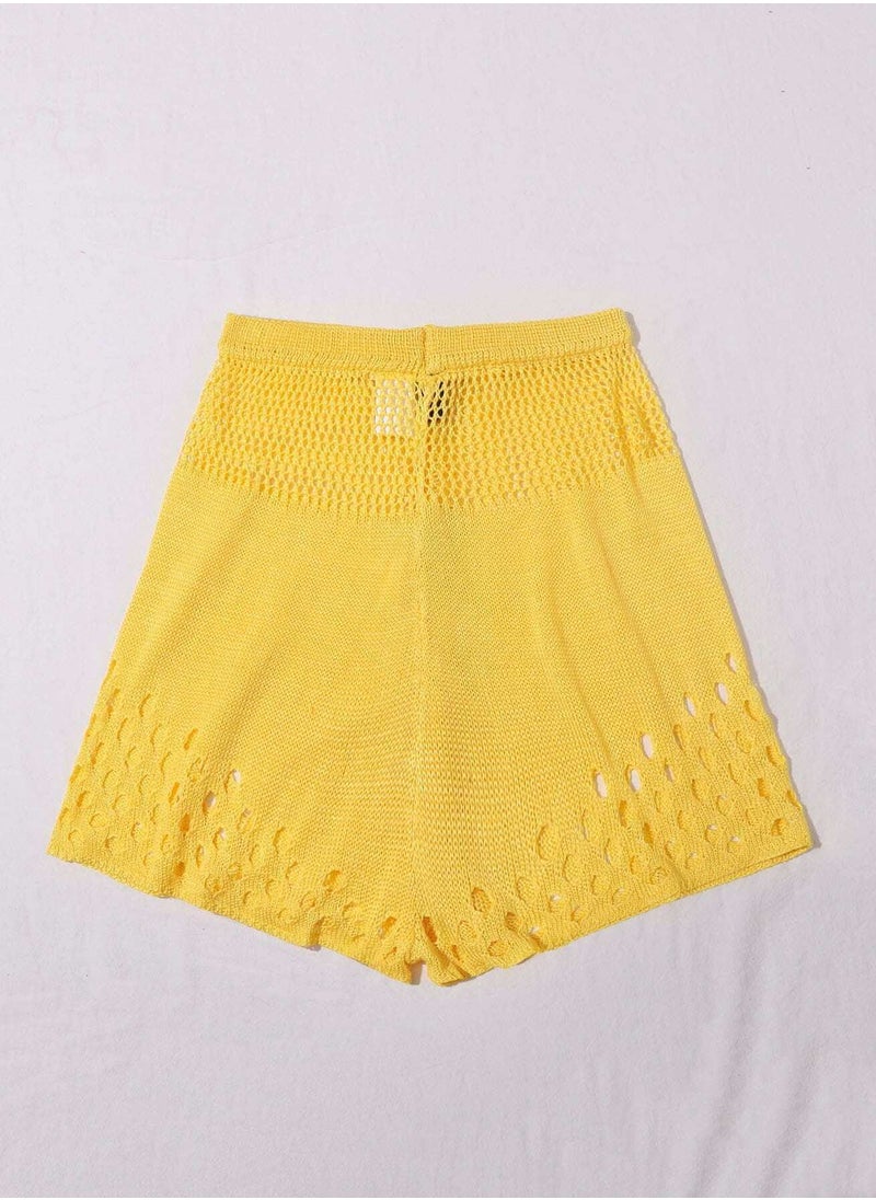 Solid Eyelet Detail Knit Shorts - pzsku/ZFB03D78B1484DDFEBBC6Z/45/_/1720968449/416a2cbe-997c-4066-90e1-b92871cda1c1