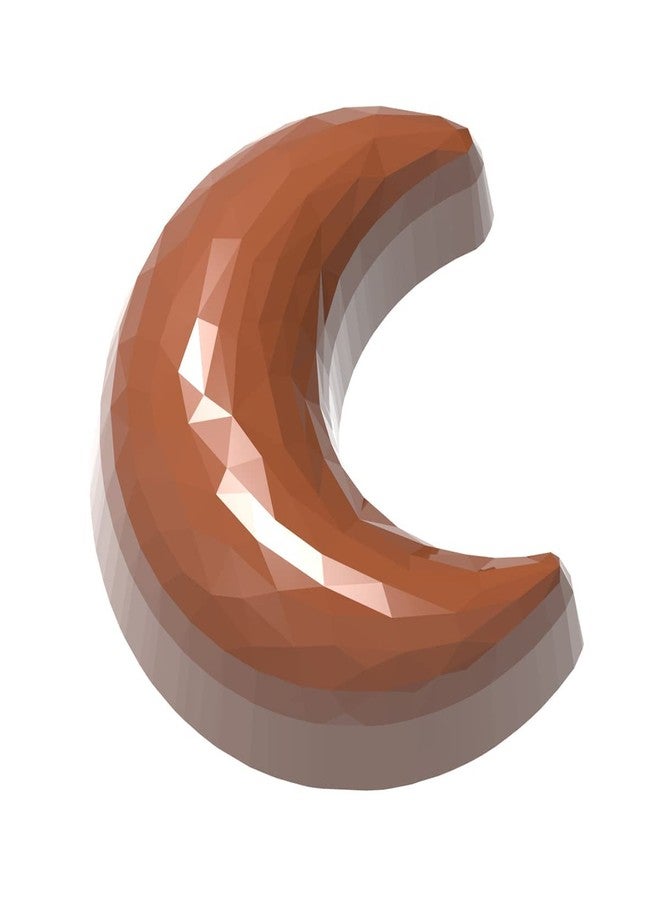 Chocolate World Polycarbonate Chocolate Mold, Faceted Half Moon, 21 Cavities by Chocolate World - Image 1