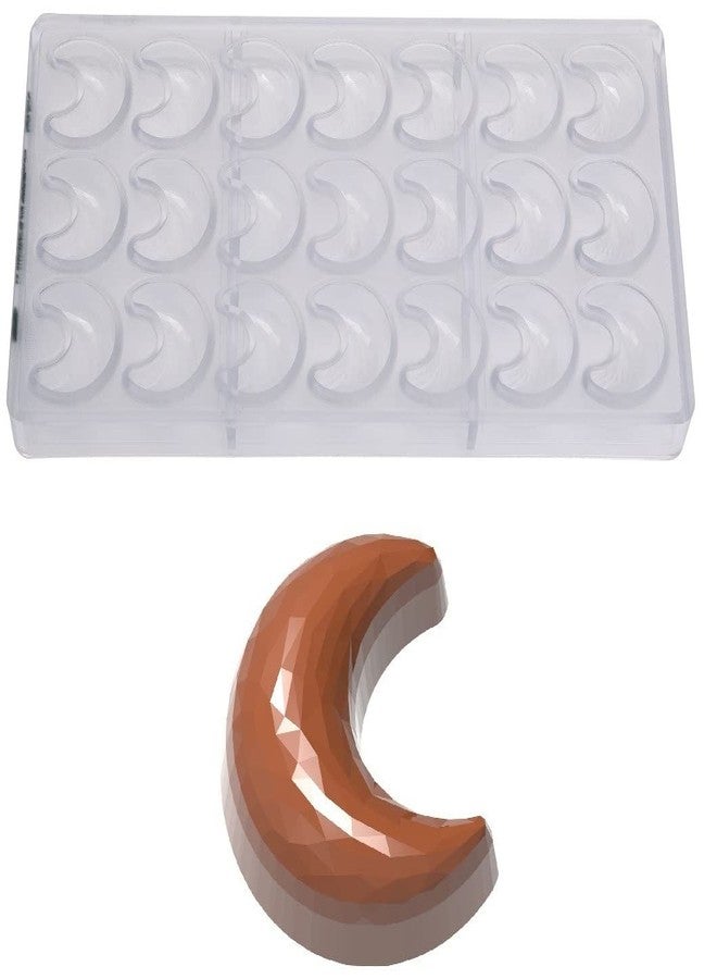 Chocolate World Polycarbonate Chocolate Mold, Faceted Half Moon, 21 Cavities by Chocolate World - Image 3
