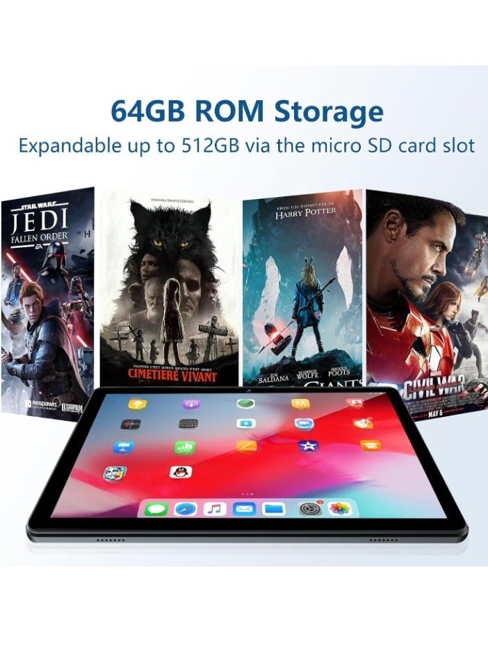 AROAQ K12 Android 13 Tablet, 6GB RAM 64GB ROM Mobile Phone Tablet With Octa Core Processor, Sturdy And Portable Dual Cameras HD Touchscreen Tablet Computer, (1pc, Silver) - Image 4