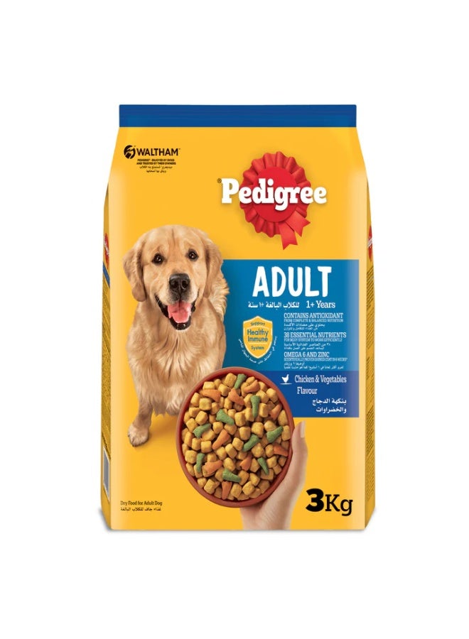 Pedigree Chicken & Vegetables Adult Dry Dog Food