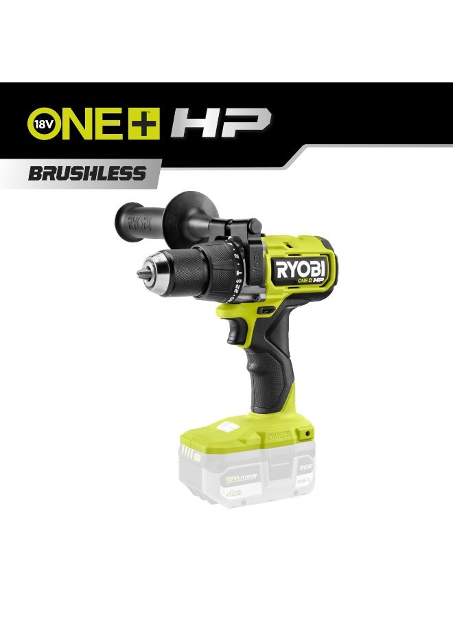 RYOBI Tools Ryobi 18V One+ Hp Cordless Brushless Percussion Drill, Bare Tool - Image 1