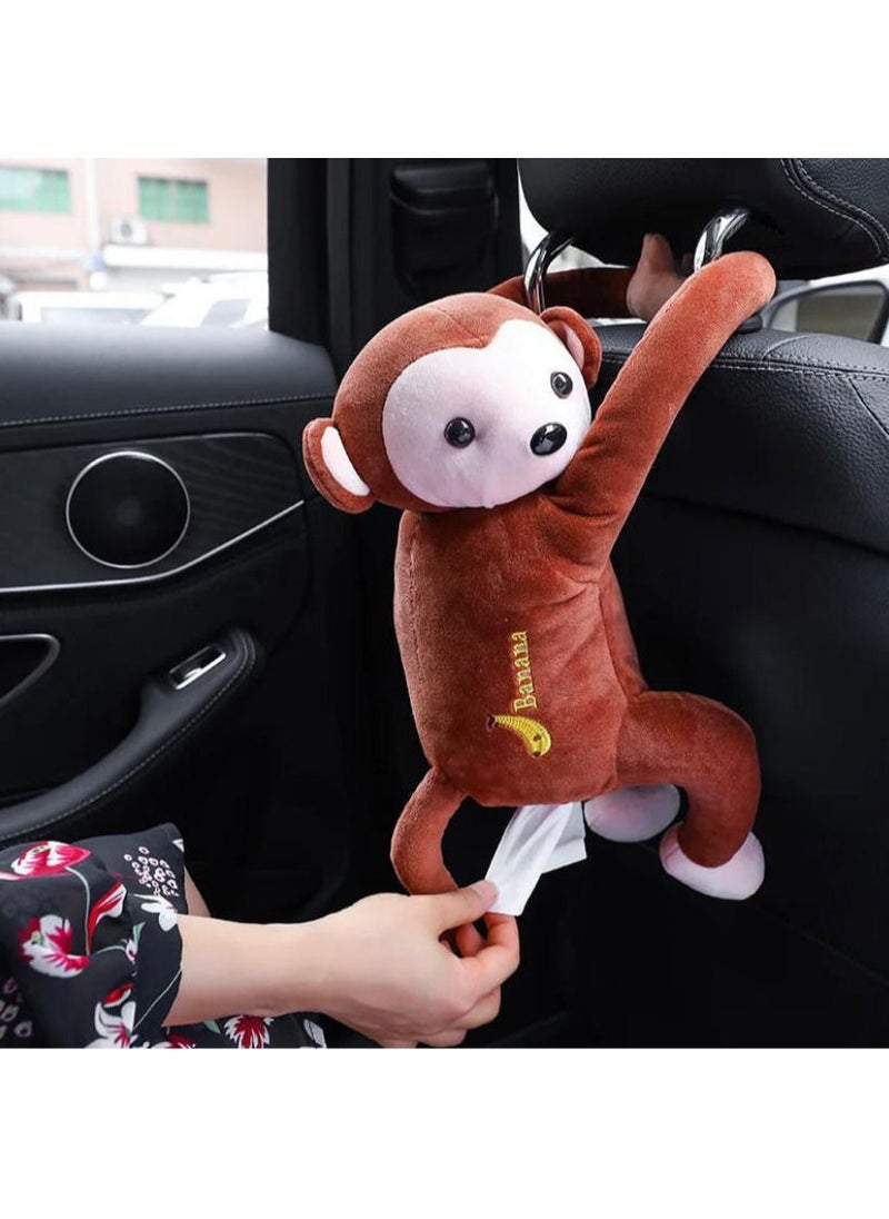 SFMW - Car Hanging Tissue Box with Monkey Design - Image 1