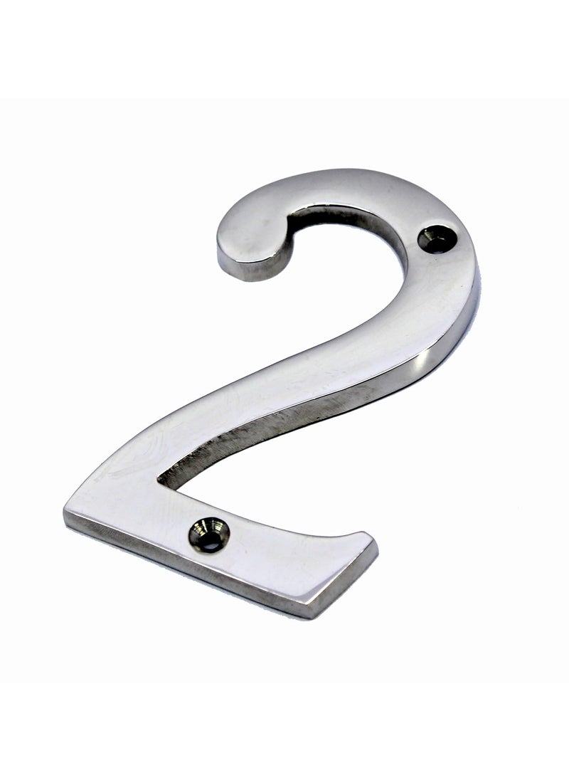 ESPLANADE eSplanade 4 Brass House Hotel Door Number Plaque Numeric Numerical Digit 09 2 Two  - Image 1