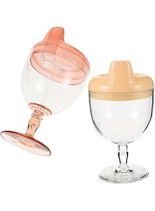 Plastic Highball Cups Pack Toddler Drinking Handles Spill Proof Juice Milk Containers Sturdy Lightweight Infants Children - Image 1