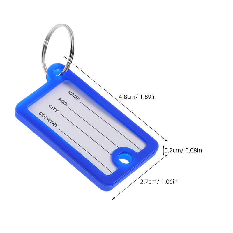 20pcs Color Coded Key Tags with Writable Labels and Key Rings for Home Office Travel Organization - Image 3