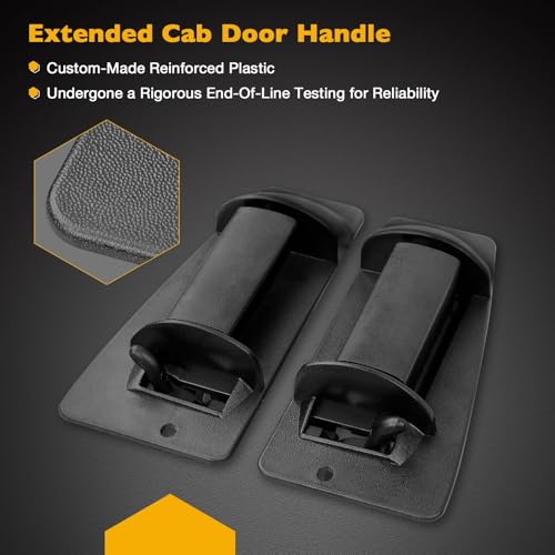 Gledewen مقبض باب خلفي يسار للسائق ويمين للراكب | لسيارات شيفروليه سيلفرادو GMC سييرا 1500 2500 3500 من 1999-2007 | بديل# 15758171، 15758172 - Image 2