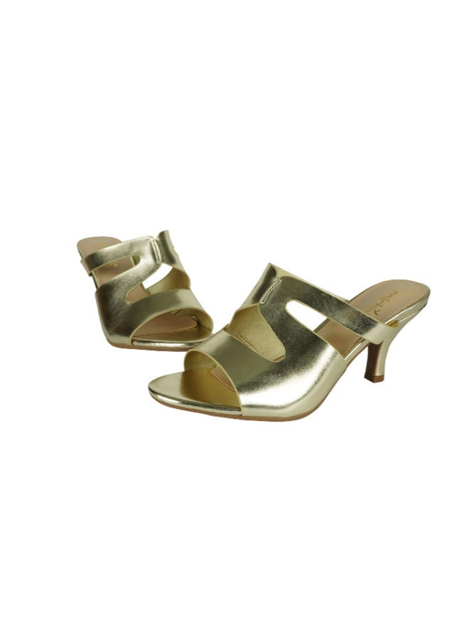 Michelle Morgan Michelle Morgan Ladies Kitten Heel 213RC003 Gold  - Image 2