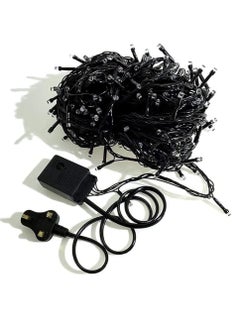 Yuwell 10 Meter 100 LED String Lights Decoration Lights Warm White Light 8 Modes Led Light Black Wire For Home Decorations Ramadan Lights Indoor & Outdoor Decoration Ramadan Decoration Light Diwali Lights Curtain Lights With 3-Pin UK Plug  - Image 5