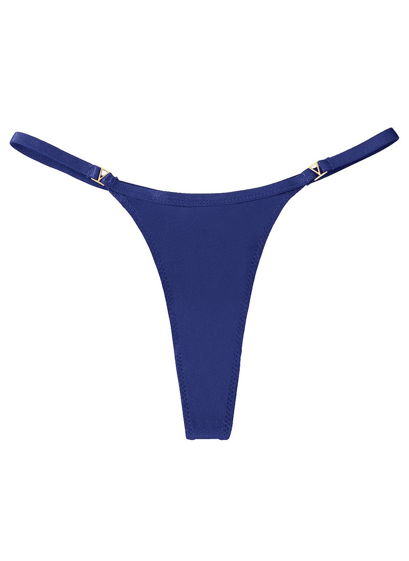 Generic - Seamless Ice Silk Thong Panties Breathable Comfortable Shrimp powder - Image 1