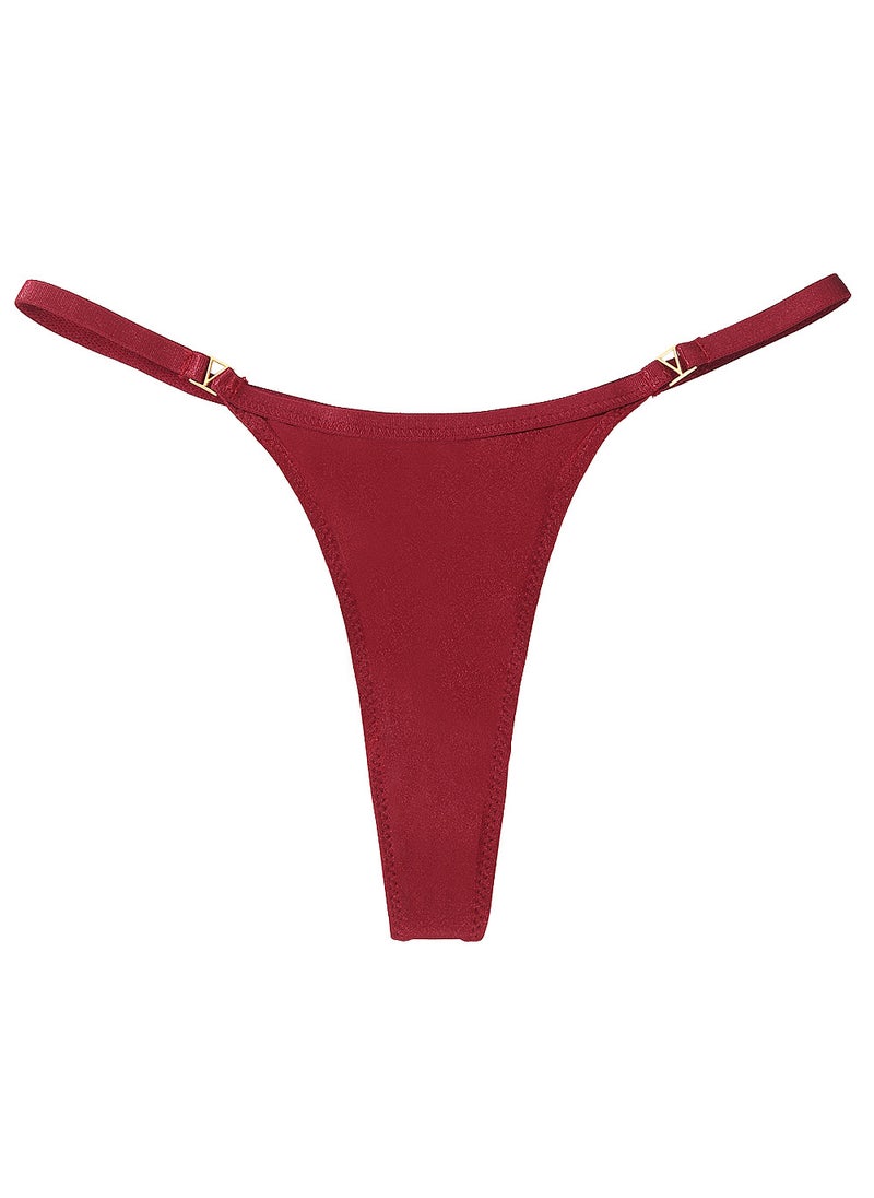 Generic - Seamless Ice Silk Thong Panties Breathable Comfortable Shrimp powder - Image 1