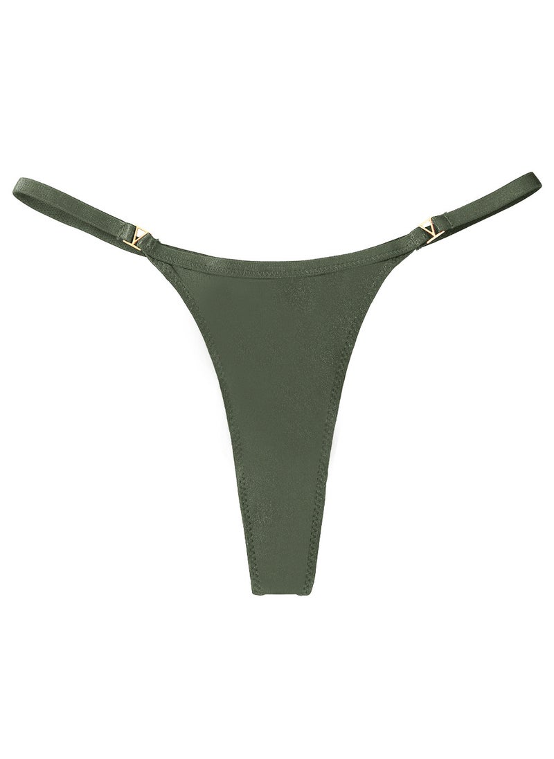 Generic - Seamless Ice Silk Thong Panties Breathable Comfortable Shrimp powder - Image 1