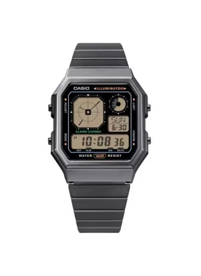 CASIO Men's Stainless Steel Digital Watch A130WEGG-1ADF - 33.9 mm