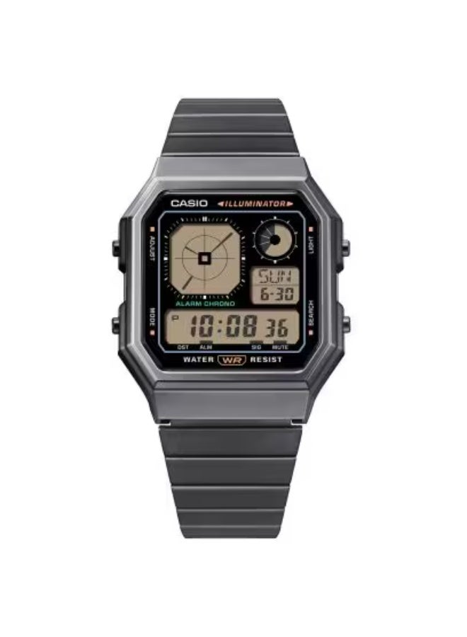 CASIO Men's Stainless Steel Digital Watch A130WEGG-1ADF - 33.9 mm - Image 2