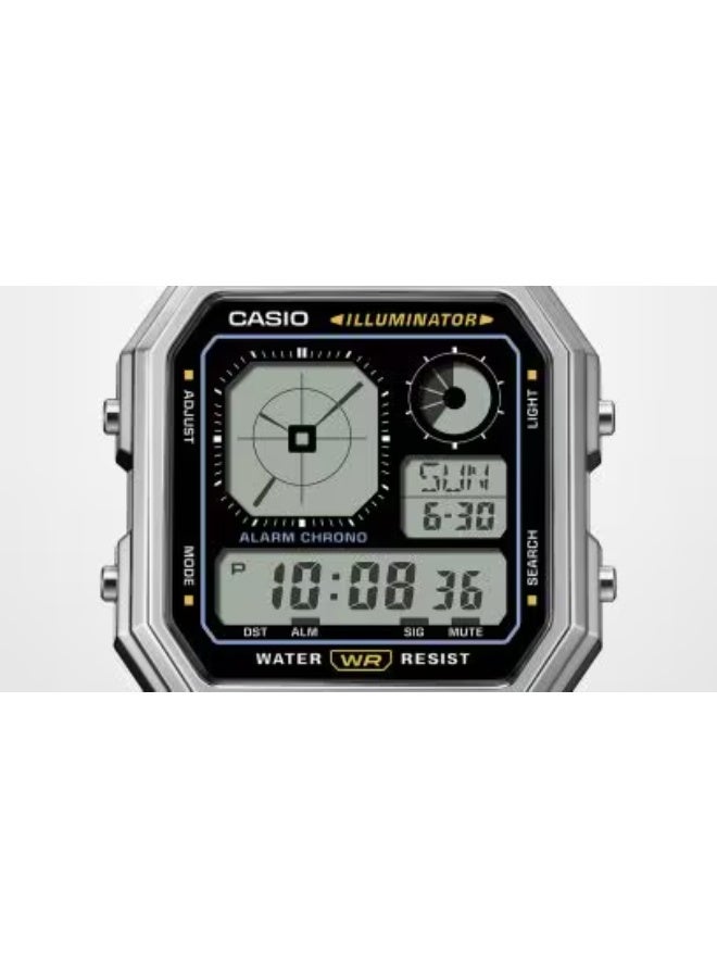 CASIO Men's Stainless Steel Digital Watch A130WEGG-1ADF - 33.9 mm - Image 4