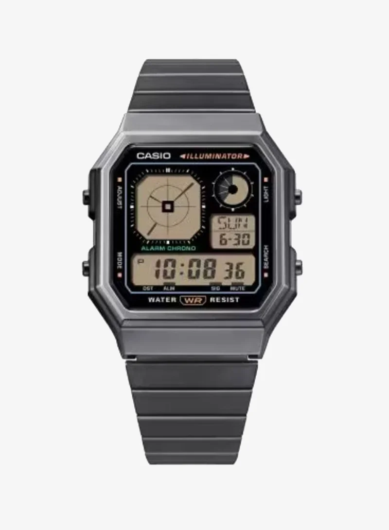 CASIO Men's Stainless Steel Digital Watch A130WEGG-1ADF - 33.9 mm