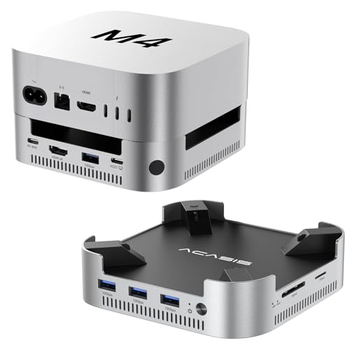 ACASIS Mac mini M4 Dock Stand with DualBay NVMe SSD Enclosure Aluminum HDMI Hub for Mac mini M4 and M4 Pro 2024 4K60Hz HDMI4 X 10G USB A PD 30W SDTF Support SSD BM MKey - Image 1