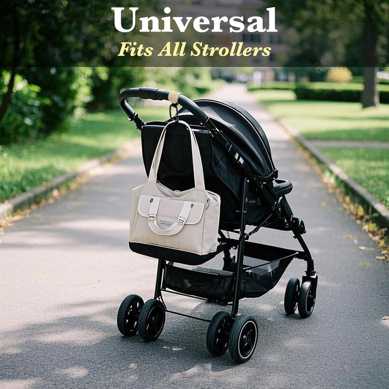 FYGL Stroller-Hooks - Adjustable Stroller Carabiner Clips, Universal Stroller Clips and Hooks for Parents and Travelers - Ideal Stroller Accessories for Shopping, Travel, and Baby Gear - Black, 2 Pack - Image 3