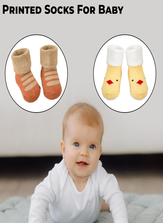 Bembika Baby Knee High Socks for Baby Soft Cotton Non-Slip and Stylish Designs Full Length Socks for Everyday Wear Set of 3 Pairs-(BE2877) - Image 2