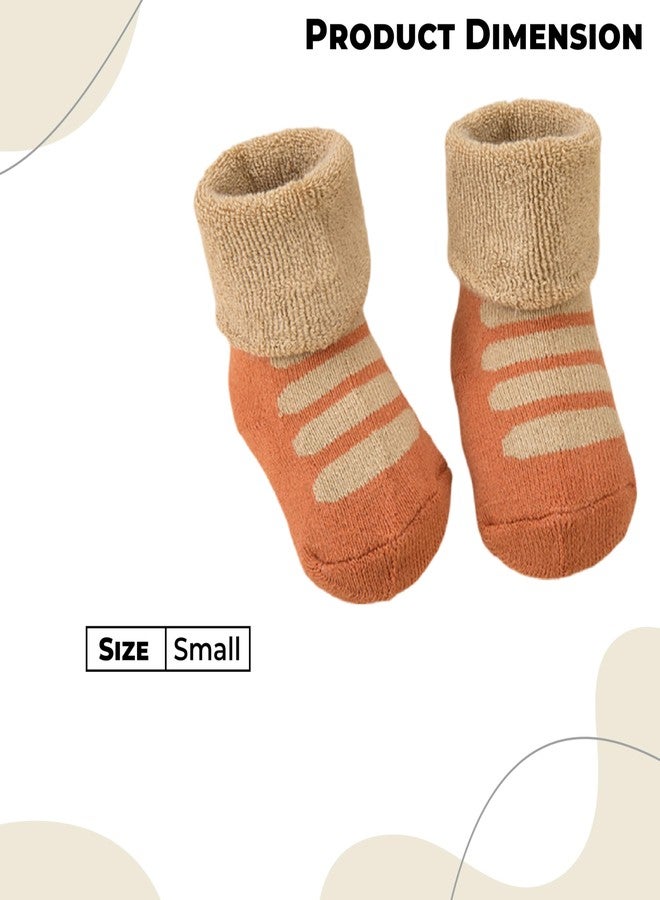 Bembika Baby Knee High Socks for Baby Soft Cotton Non-Slip and Stylish Designs Full Length Socks for Everyday Wear Set of 3 Pairs-(BE2877) - Image 3