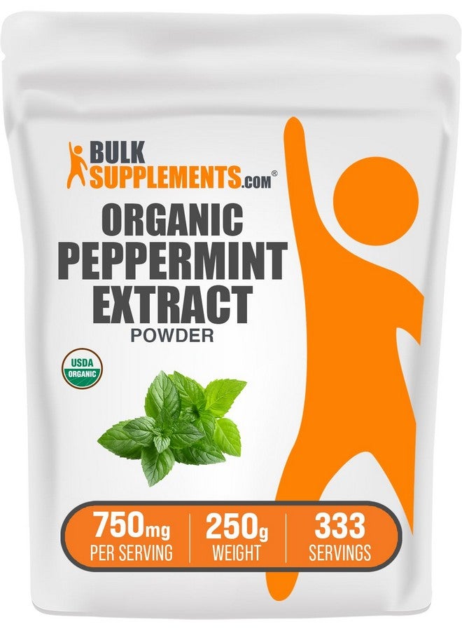 BULKSUPPLEMENTS.COM BulkSupplements.com Organic Peppermint Extract Powder - Peppermint Supplement - Herbal Supplement, Gluten Free, 750mg per Serving, 250g (8.8 oz) (Pack of 1) - Image 1