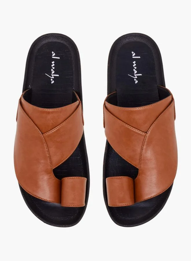 Al Waha Men Toe Loop Detail Arabic Sandals