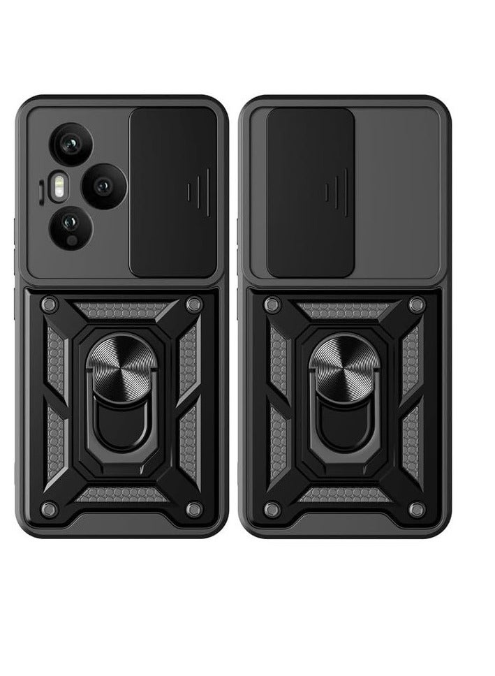 Honor 400 pro cover Generic Shield Full Protection Case With Metal Ring &Slide Camera Cover For honor 400 pro case - Image 2