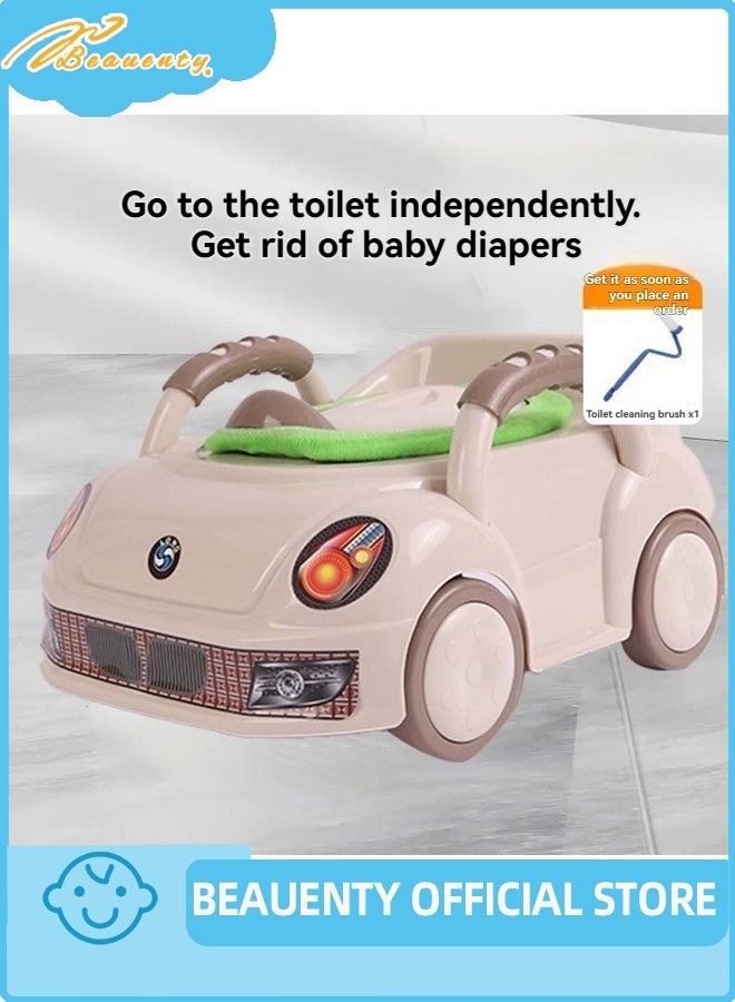 بيوينتي مقعد تدريب وعاء الطفل للأطفال 1-5 سنوات ، مرحاض سيارة الكرتون للأطفال ، المنزل متعدد الوظائف مع مساندة الذراع ، مرحاض طفل صغير ، صديق للبيئة ، وعاء مرحاض مضاد للانزلاق ، البول - Image 1