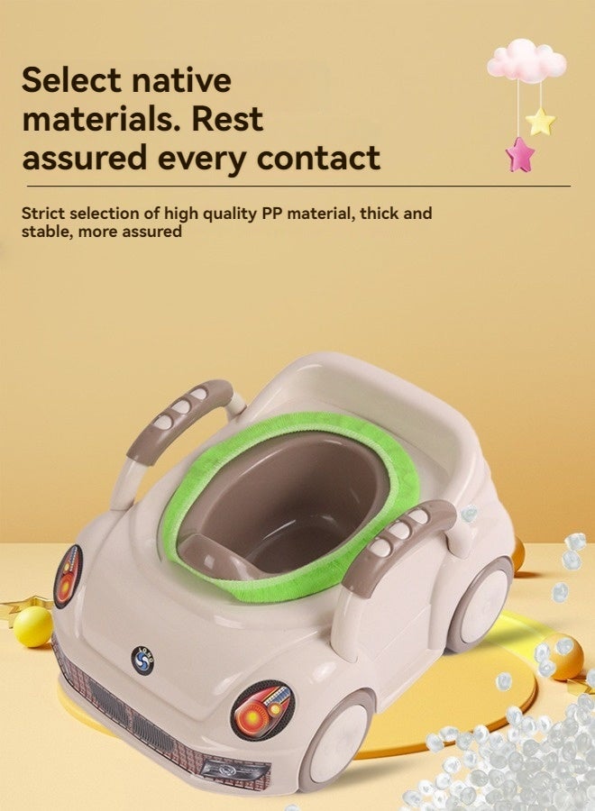 بيوينتي مقعد تدريب وعاء الطفل للأطفال 1-5 سنوات ، مرحاض سيارة الكرتون للأطفال ، المنزل متعدد الوظائف مع مساندة الذراع ، مرحاض طفل صغير ، صديق للبيئة ، وعاء مرحاض مضاد للانزلاق ، البول - Image 2