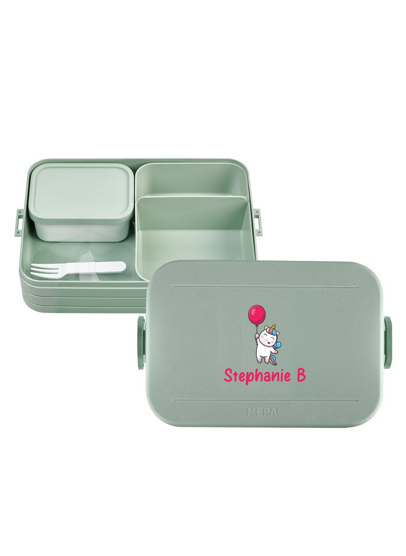 Share the Love Large Personalised Lunch box Take a Break - Nordic sage  - Image 3