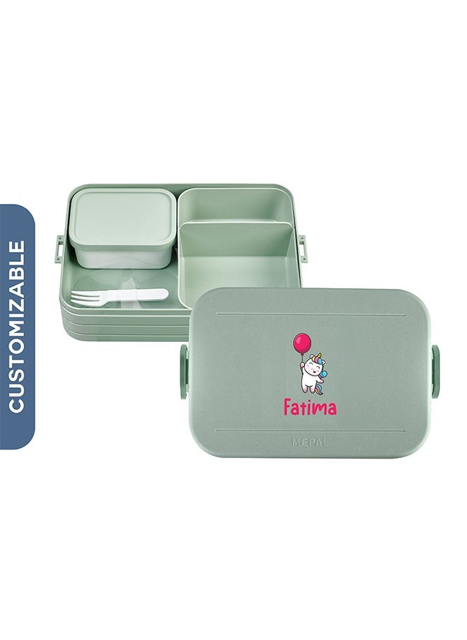 Share the Love Large Personalised Lunch box Take a Break - Nordic sage  - Image 1