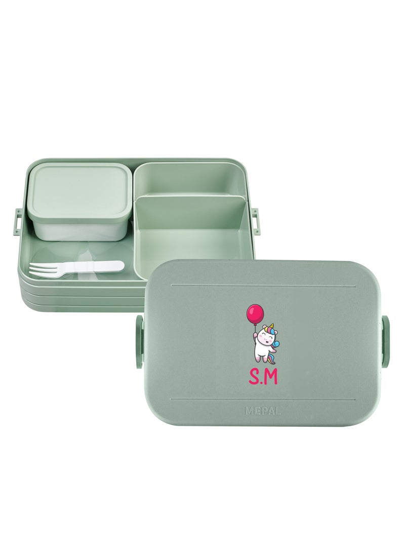 Share the Love Large Personalised Lunch box Take a Break - Nordic sage  - Image 2
