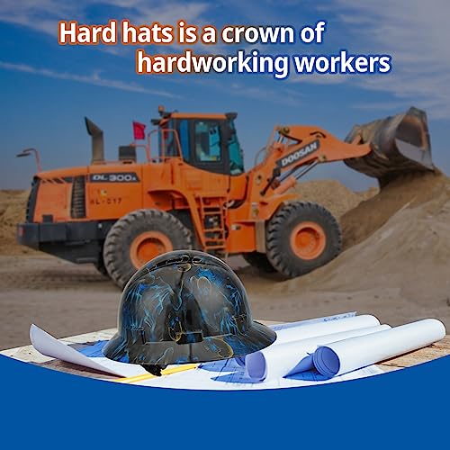 TOKISHI Full Brim Hard Hat - OSHA Safety Helmet Durable Lightweight Carbon Fiber Hard Hat, 6-Point Ratchet Suspension Protective Gear for Men and Women - Image 5