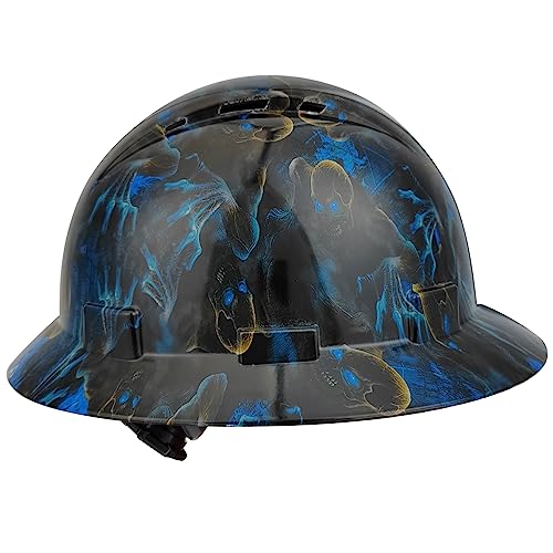 TOKISHI Full Brim Hard Hat - OSHA Safety Helmet Durable Lightweight Carbon Fiber Hard Hat, 6-Point Ratchet Suspension Protective Gear for Men and Women - Image 1