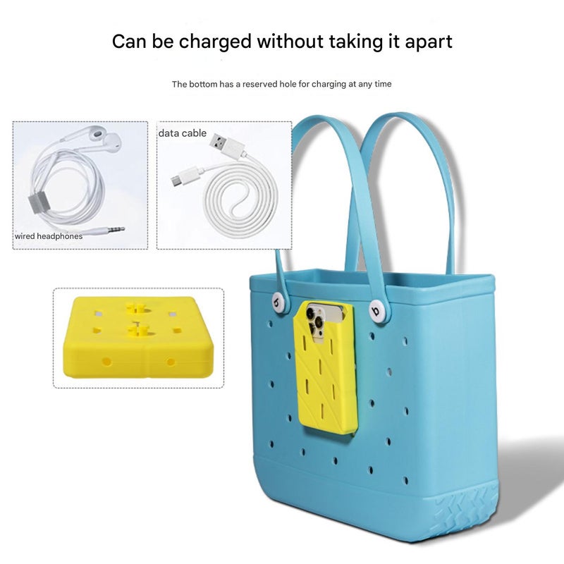 Silicone hole bag beach bag accessories wallet storage card bag storage mobile phone storage bag/ (10 * 16 * 2.5cm) - Image 3