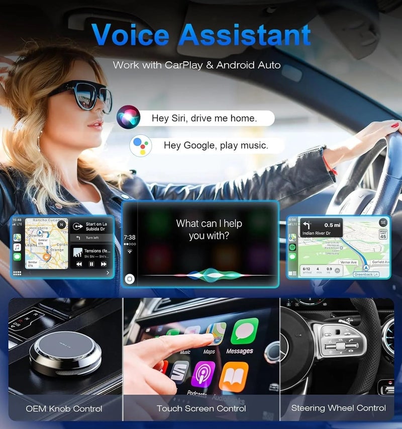 WISTAR 2-in-1 Wireless Apple CarPlay/Android Auto Adapter, a 5.8 GHz Dongle, Wired to Wireless Conversion with USB A/USB C Compatibility, and Plug & Play Setup - Image 2
