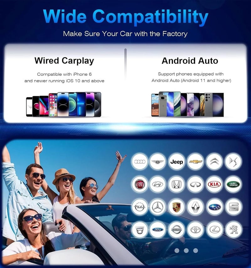 WISTAR 2-in-1 Wireless Apple CarPlay/Android Auto Adapter, a 5.8 GHz Dongle, Wired to Wireless Conversion with USB A/USB C Compatibility, and Plug & Play Setup - Image 3