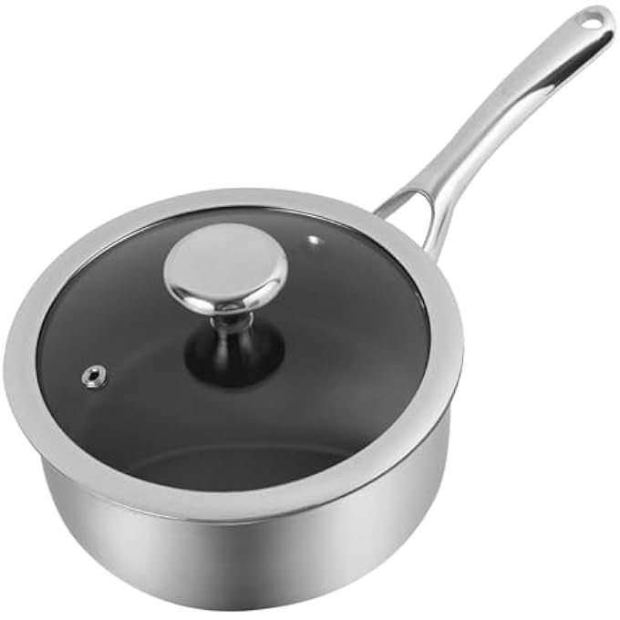 كوريل قدر دورانانو 20 سم مع غطاء، مقلاة ثلاثية الطبقات من الفولاذ المقاوم للصدأ، تقنية طلاء صفري غير لاصقة وخالية من حمض بيرفلورو الأوكتانويك (PFOA) مع مقابض متينة، بدون طلاء كيميائي، متوافقة مع الحث بالغاز - Image 5