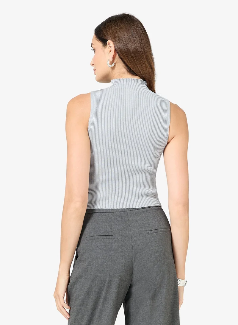 ELLA High Neck Knit Top